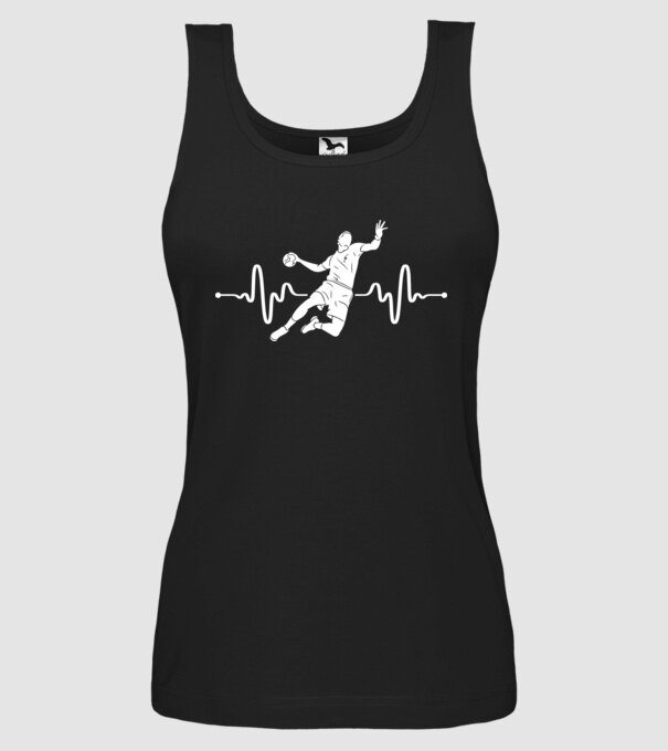 handball heartbeat model negru pe tricou