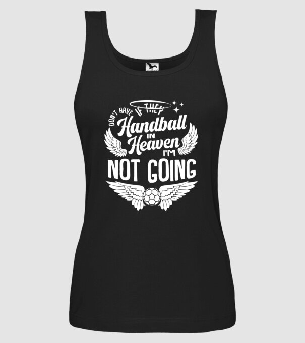 Handball in Heaven model negru pe tricou