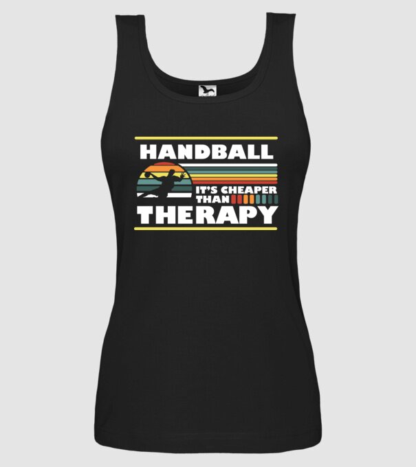 Handball therapy model negru pe tricou