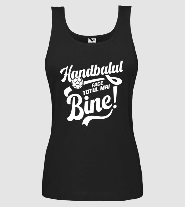 Handbalul face totul mai bine model negru pe tricou