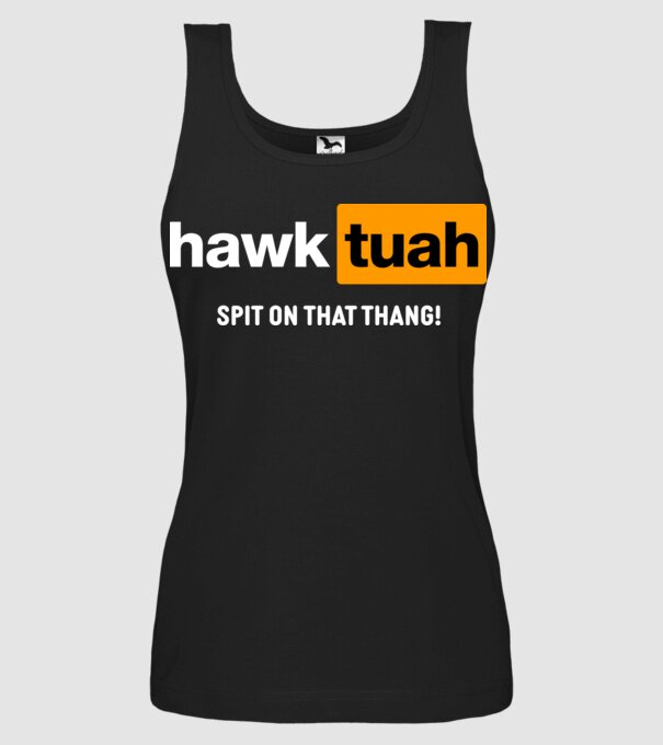 hawk tuah pornhub mix model negru pe tricou