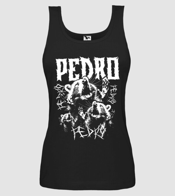 Heavy Metal pedro model negru pe tricou