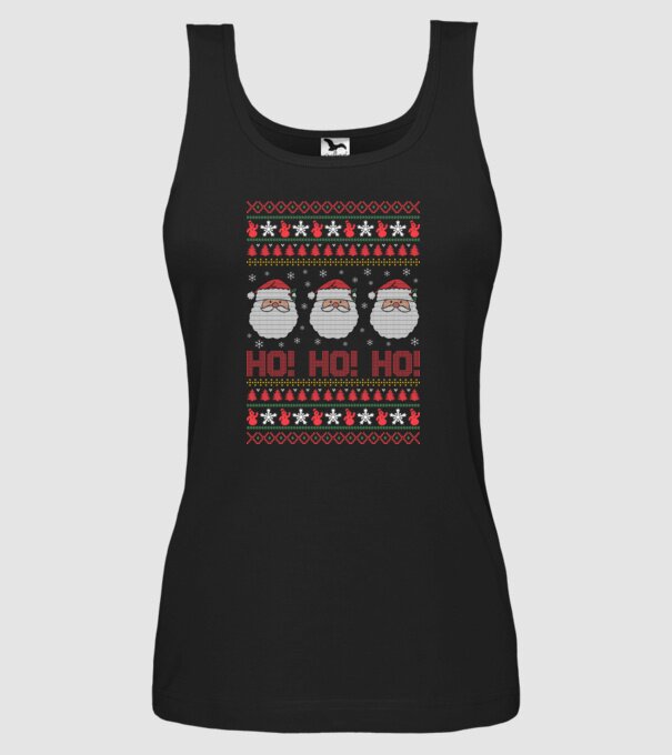 Ho-Ho-Ho model negru pe tricou