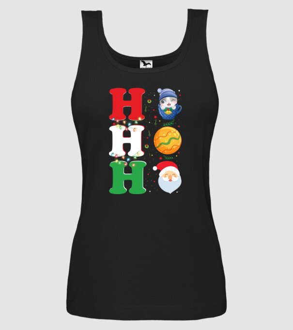 Ho-ho-ho christmas model negru pe tricou