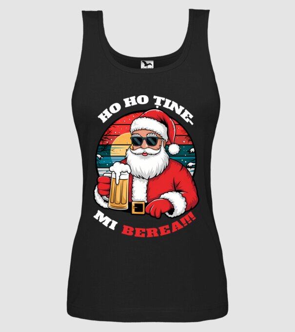Ho ho ține mi berea! Negru model negru pe tricou