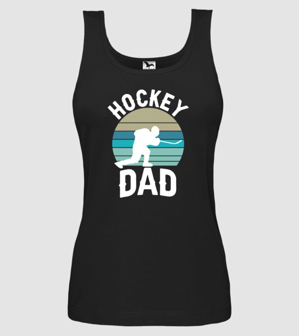 Hockey dad model negru pe tricou