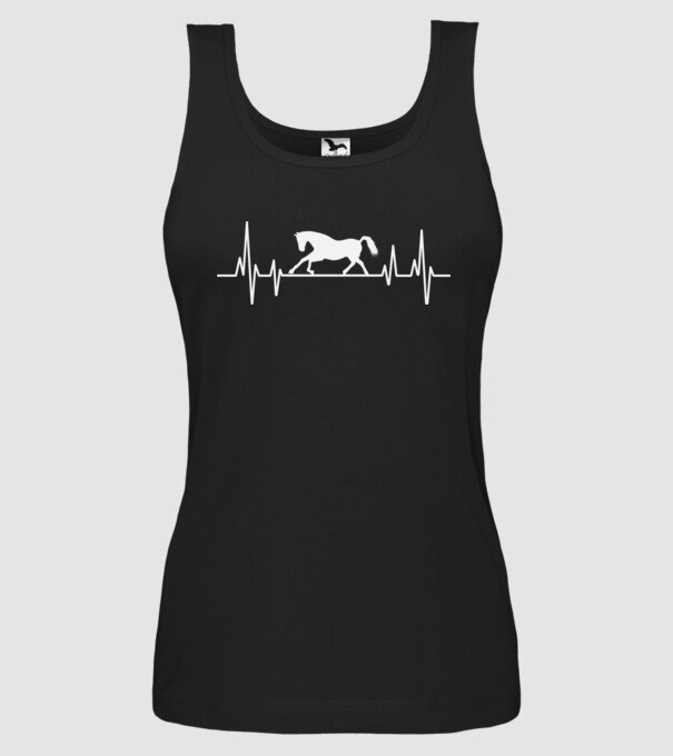 horse heartbeat model negru pe tricou