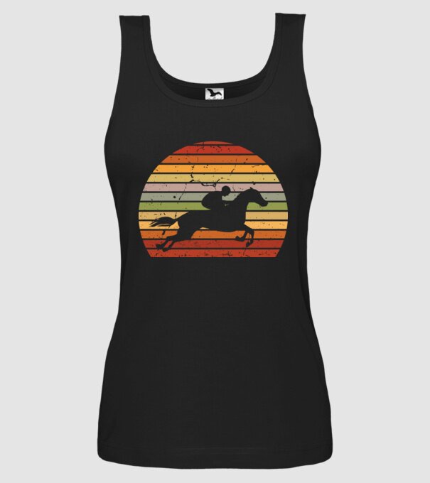 horse race model negru pe tricou