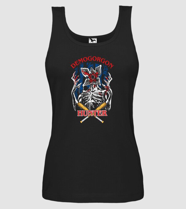 Demogorgon hunter model negru pe tricou