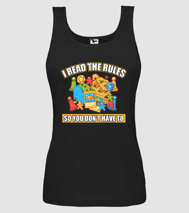 I read the rules model negru pe tricou