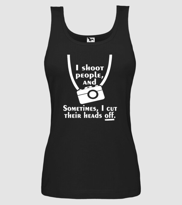 I shoot people model negru pe tricou