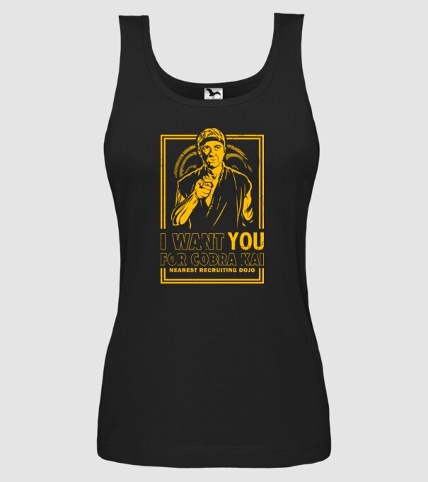 I want you cobra kai model negru pe tricou