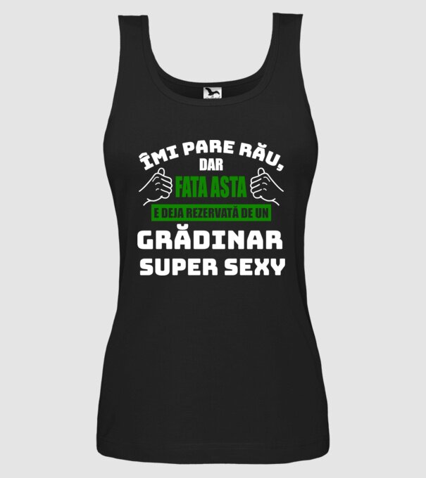 Îmi pare rău, dar fata asta e deja rezervată de un grădinar super sexy model negru pe tricou