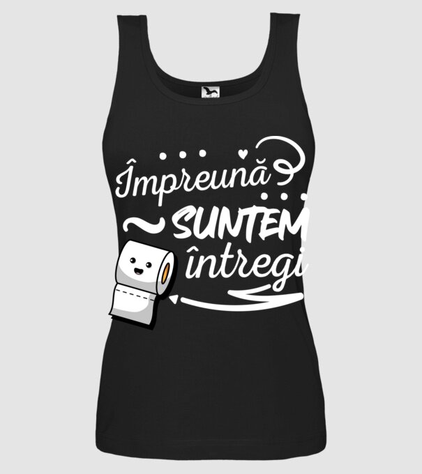 Împreună suntem întregi! model negru pe tricou