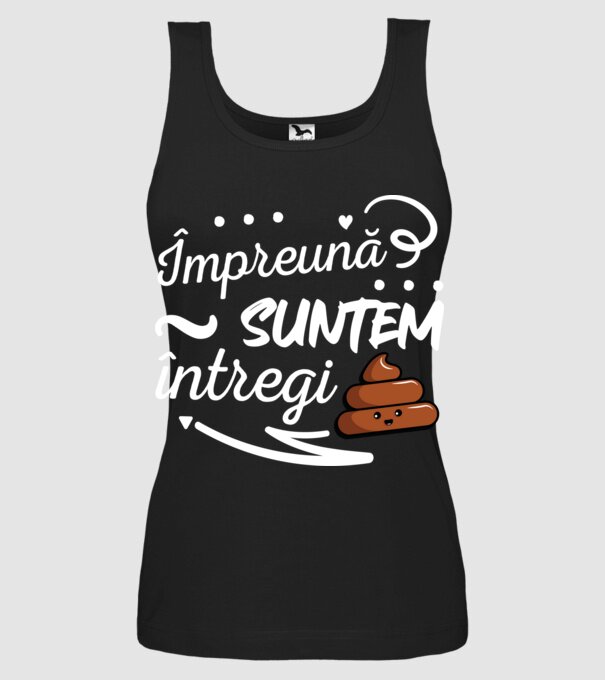 Împreună suntem întregi! model negru pe tricou