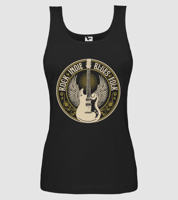 Indie rock model negru pe tricou