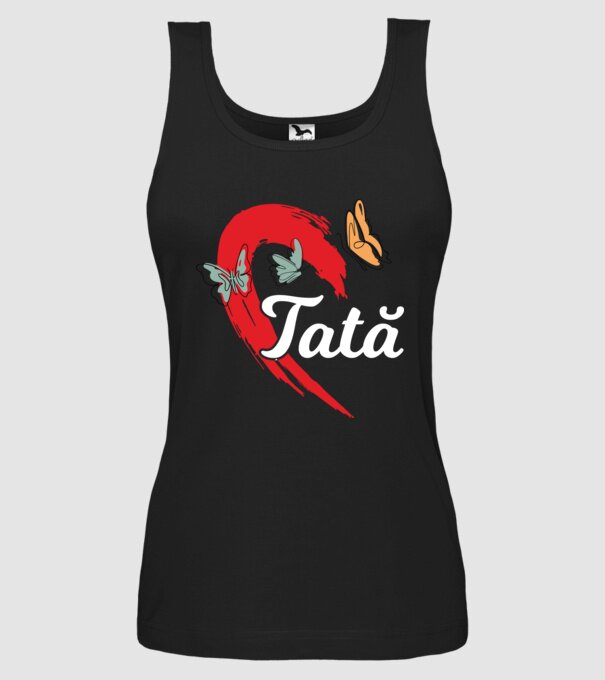 Tată model negru pe tricou