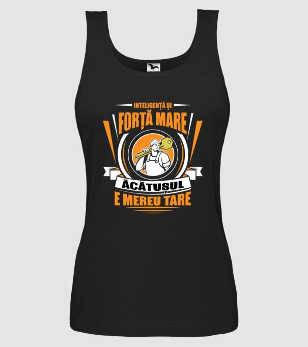 Inteligență și forță mare, lăcătușul e mereu tare model negru pe tricou
