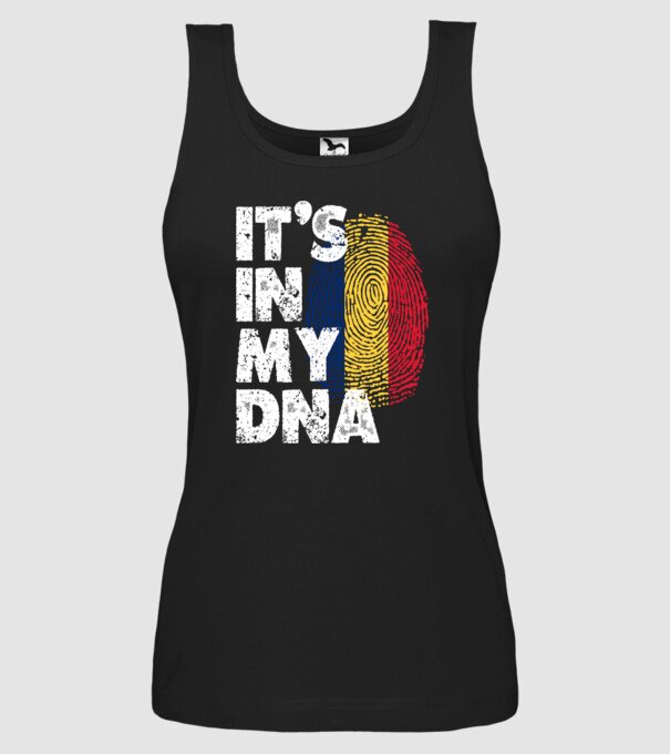 its in my dna model negru pe tricou