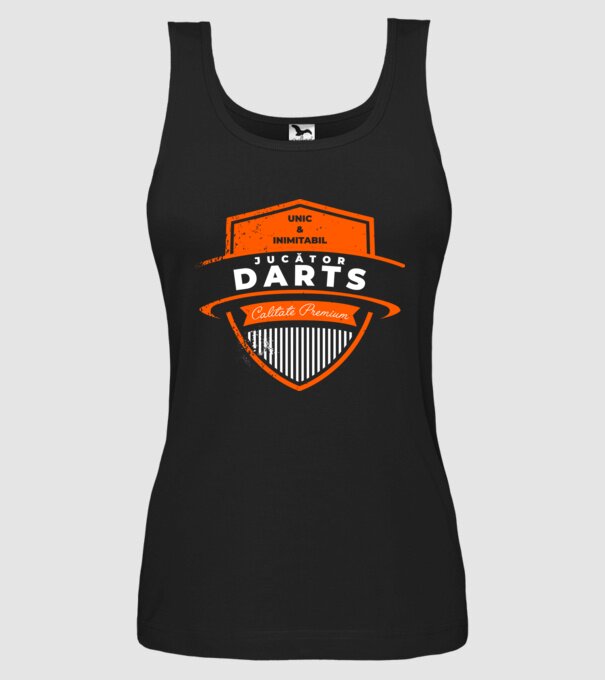 jucător darts unic și inimitabil - calitate premium model negru pe tricou