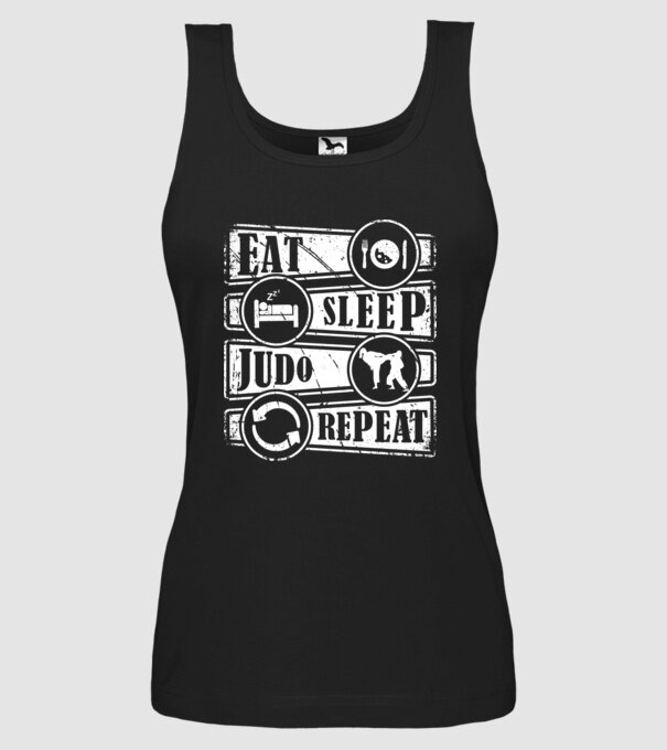 Judo model negru pe tricou