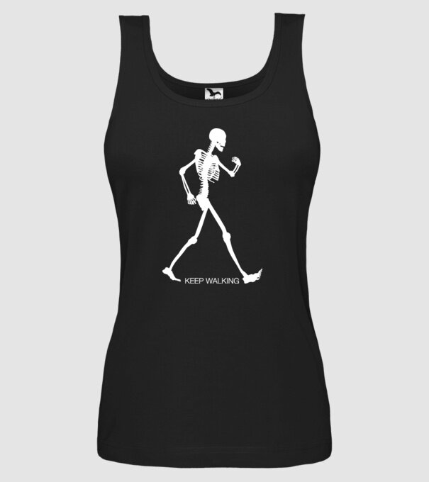 Keep Walking model negru pe tricou