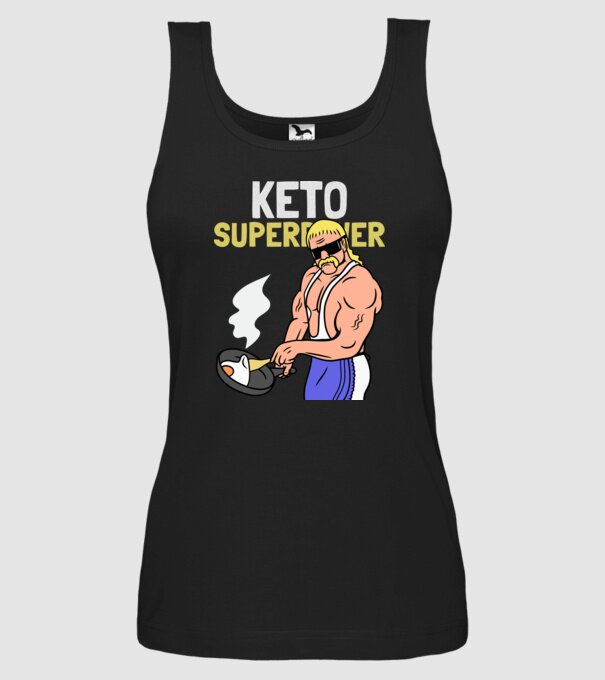KETO SUPERPOWER model negru pe tricou