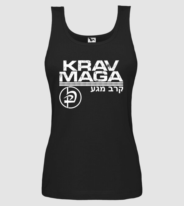 Krav Maga model negru pe tricou