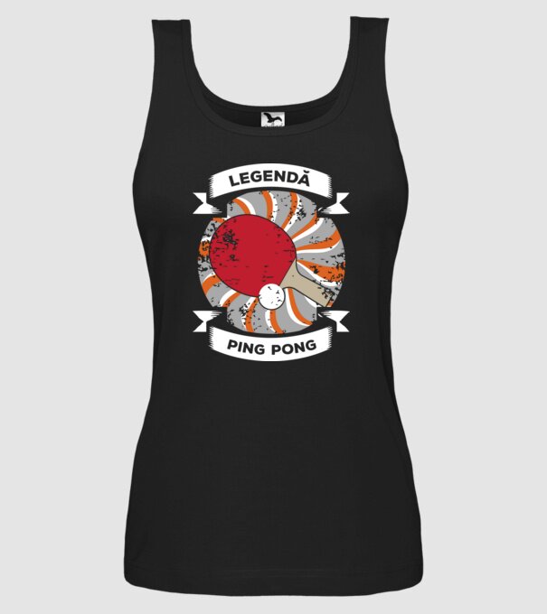 legendă Ping Pong model negru pe tricou