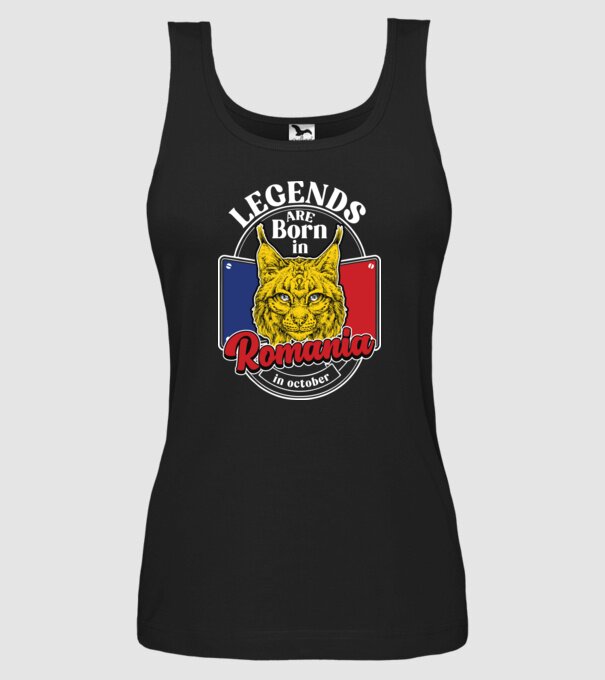 Legends are born in România october model negru pe tricou