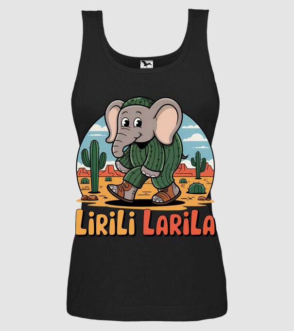 Lirili Larila model negru pe tricou