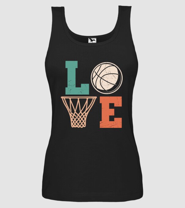 LOVE basketball model negru pe tricou