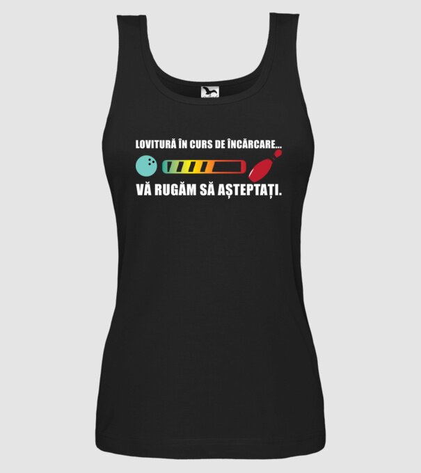 lovitură în curs de încărcare .. vă rugăm să așteptați. model negru pe tricou