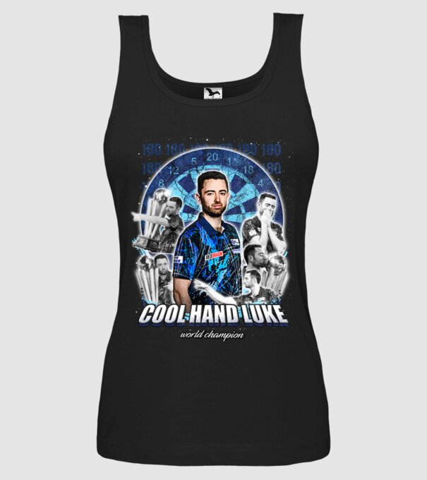 Luke Humphries World Champion model negru pe tricou