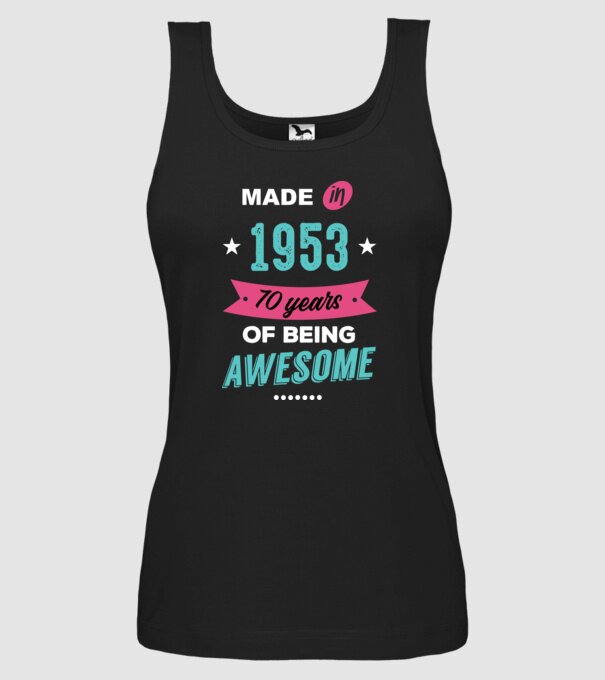 MADE IN 1953 model negru pe tricou