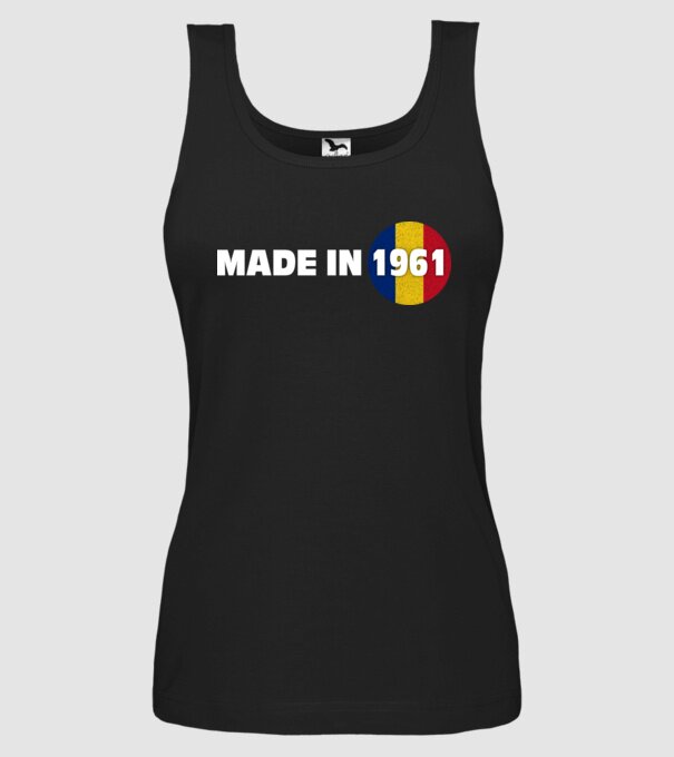 made in 1961 retro vintage model negru pe tricou