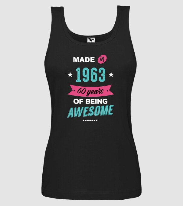 MADE IN 1963 model negru pe tricou
