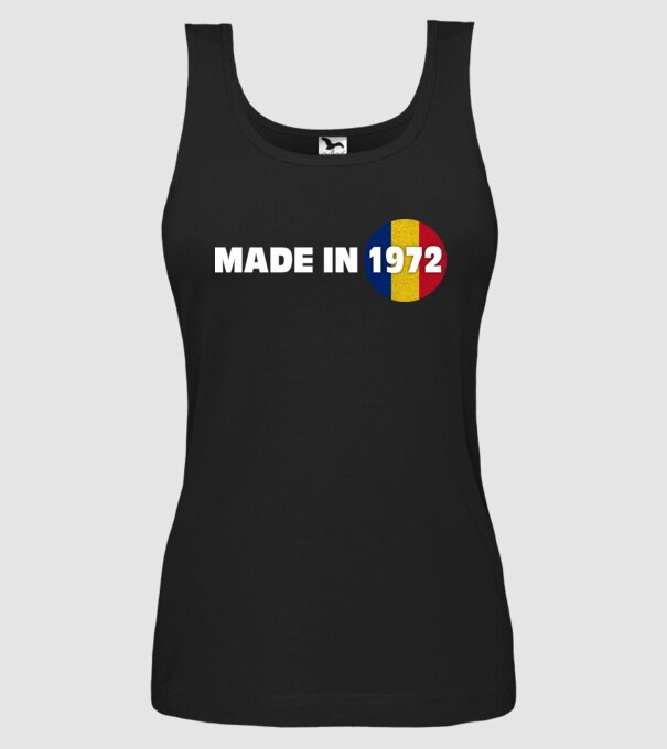 made in 1972 retro vintage model negru pe tricou