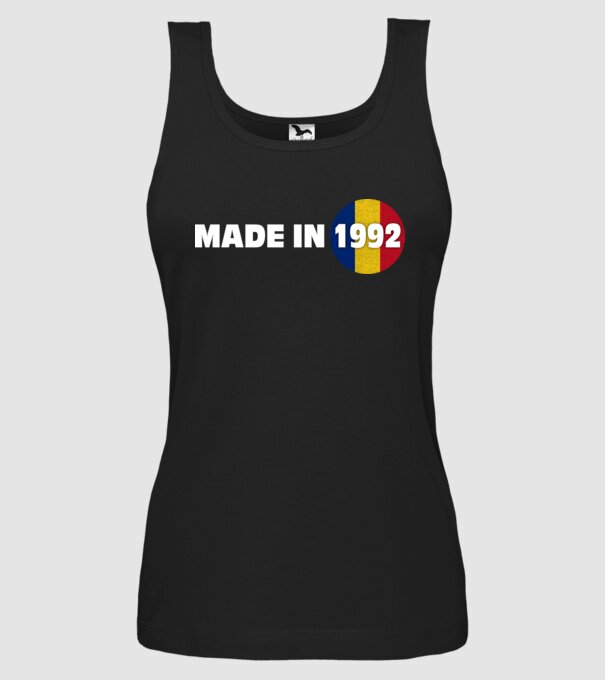 Made in 1992 model negru pe tricou