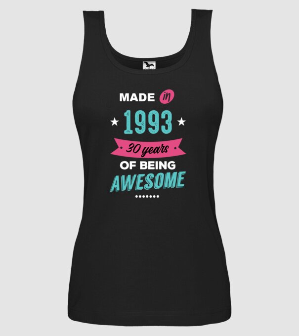 MADE IN 1993 model negru pe tricou