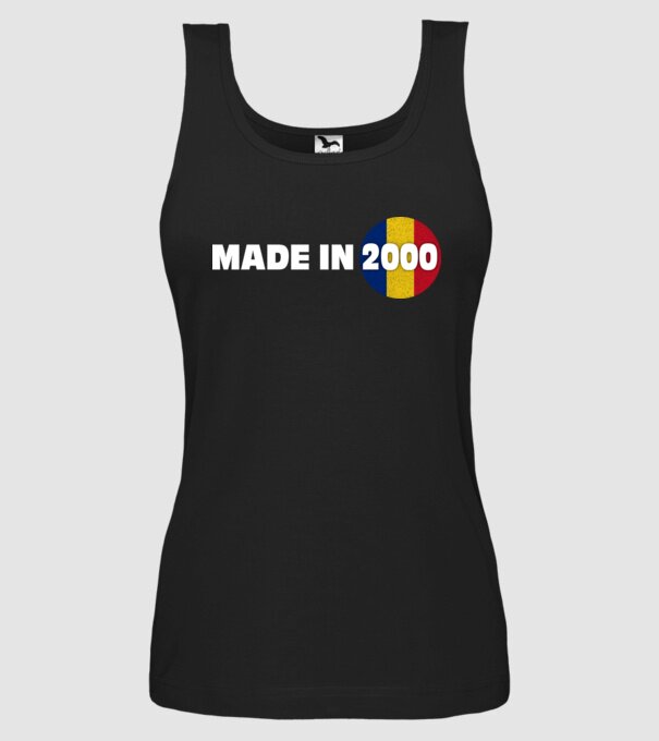 Made in 2000 model negru pe tricou