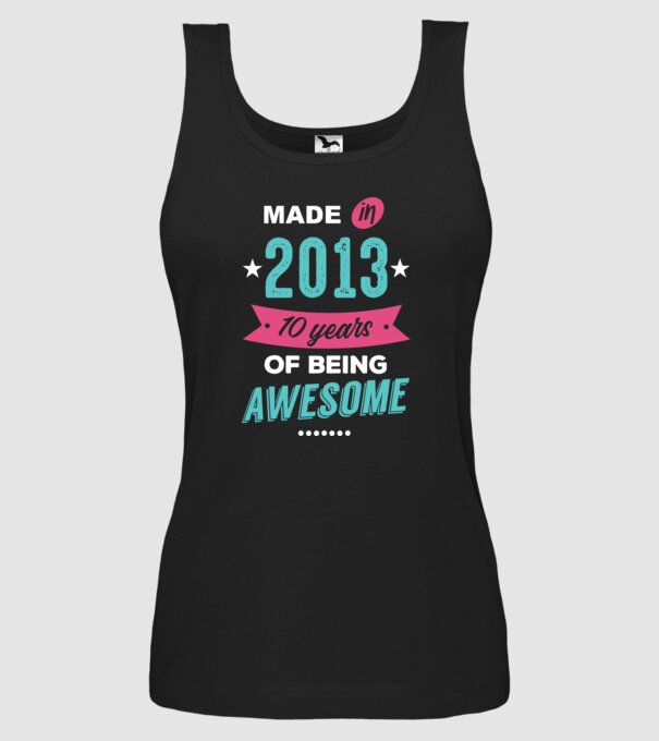 Made in 2013 model negru pe tricou