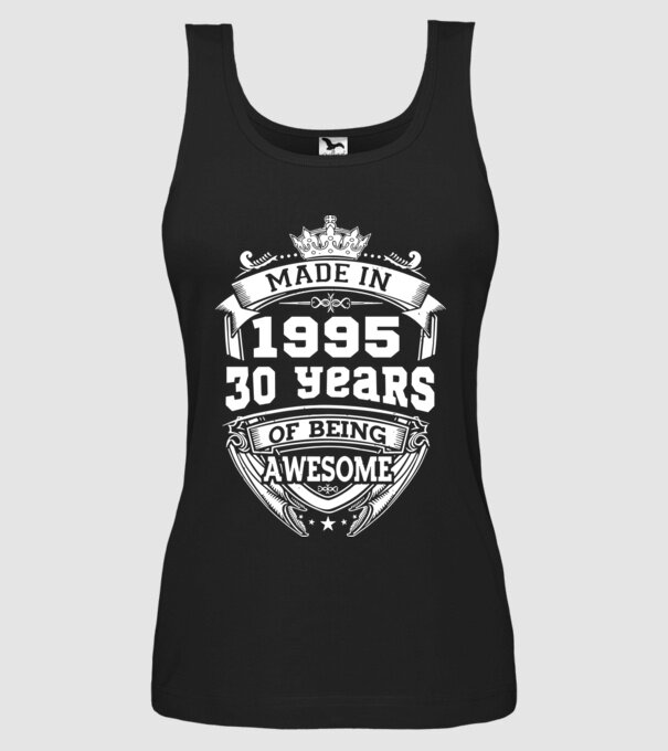 Made in awesome 1995 model negru pe tricou