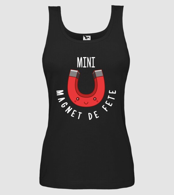 Mini magnet de fete model negru pe tricou