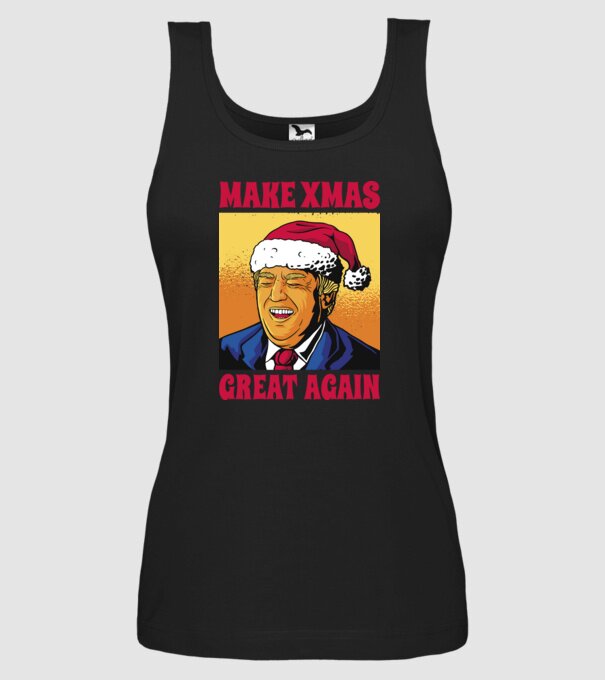 Make Xmas great again model negru pe tricou