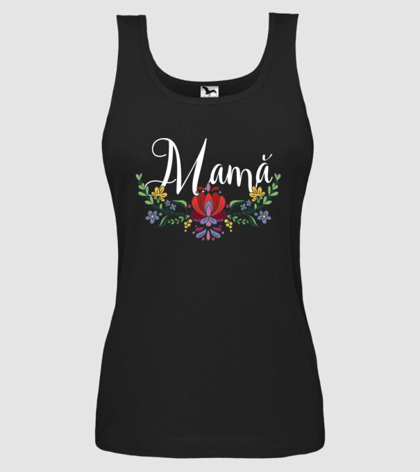 Mamă model negru pe tricou