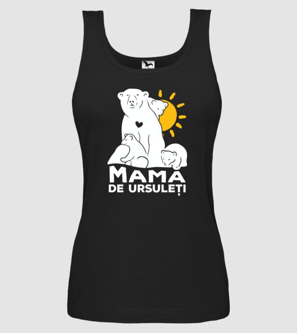 Minunată mamă de ursuleți model negru pe tricou