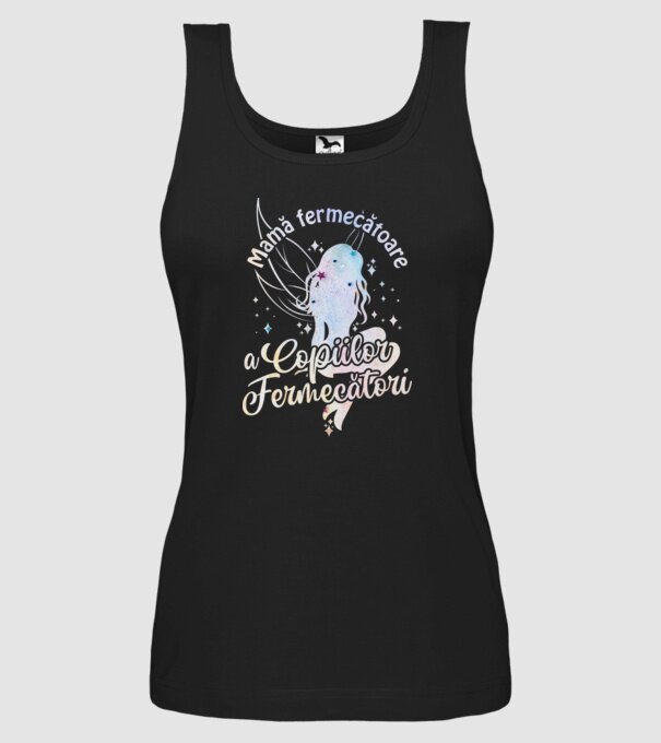 Mamă fermecătoare a copiilor fermecători model negru pe tricou