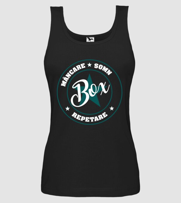 mâncare somn box reluare model negru pe tricou