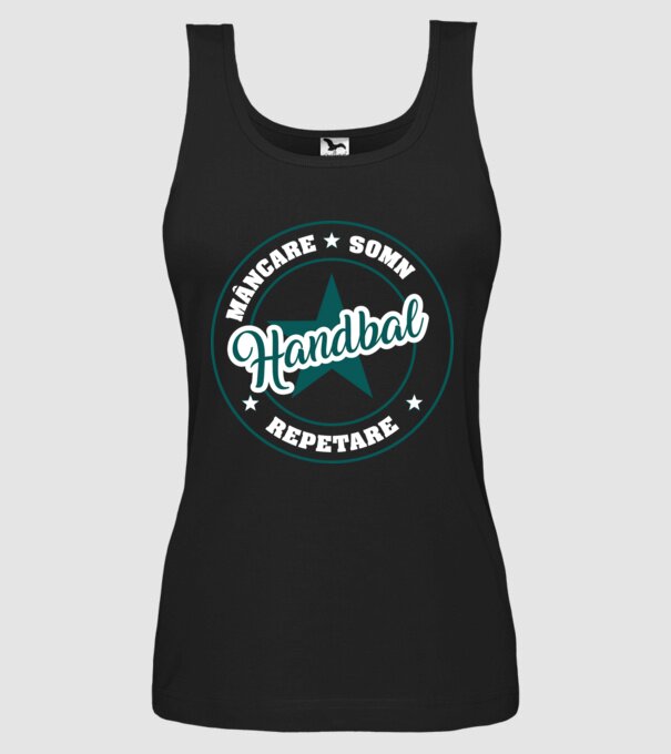mâncare somn repetare HANDBAL model negru pe tricou